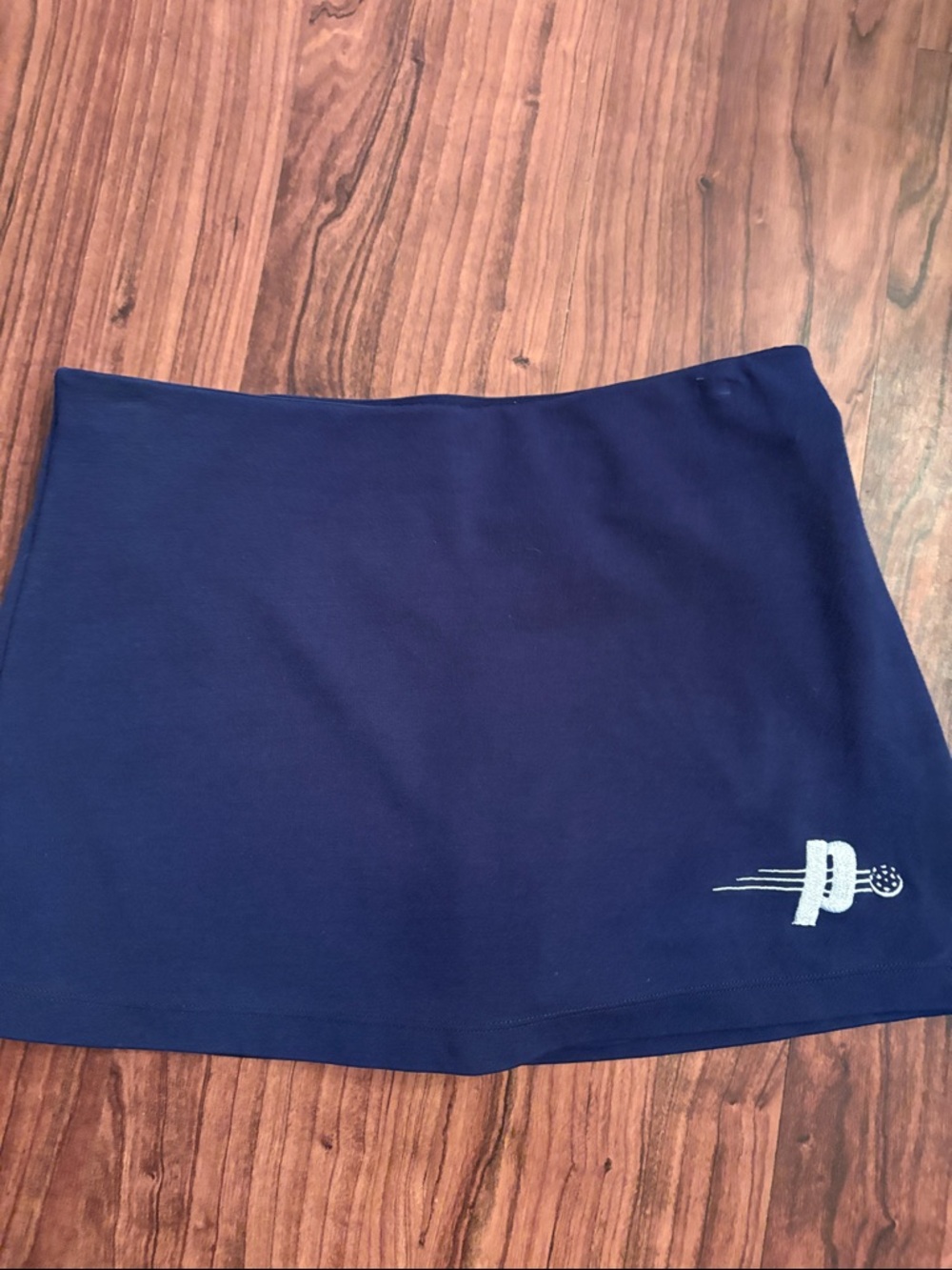 Prince Navy Mini Skirt with White 'P' Emblem